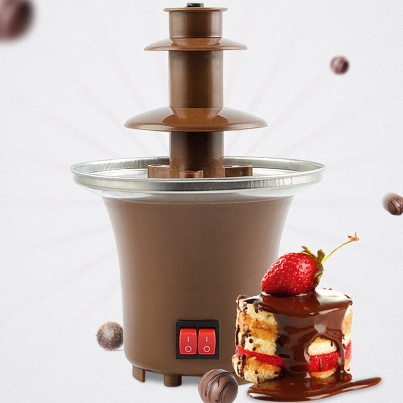 110V/220V Mini Chocolate Fountain Chocolate Melt With Heating Fondue Waterfall Maker For Wedding Birthday Party