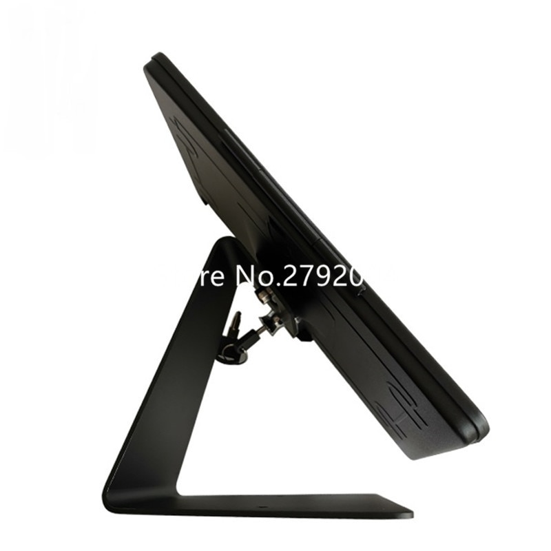 for ipad 10.2" 7th Gen desktop kiosk/ security display at hotel or bank / lock metal frame stand on table screw on countertop