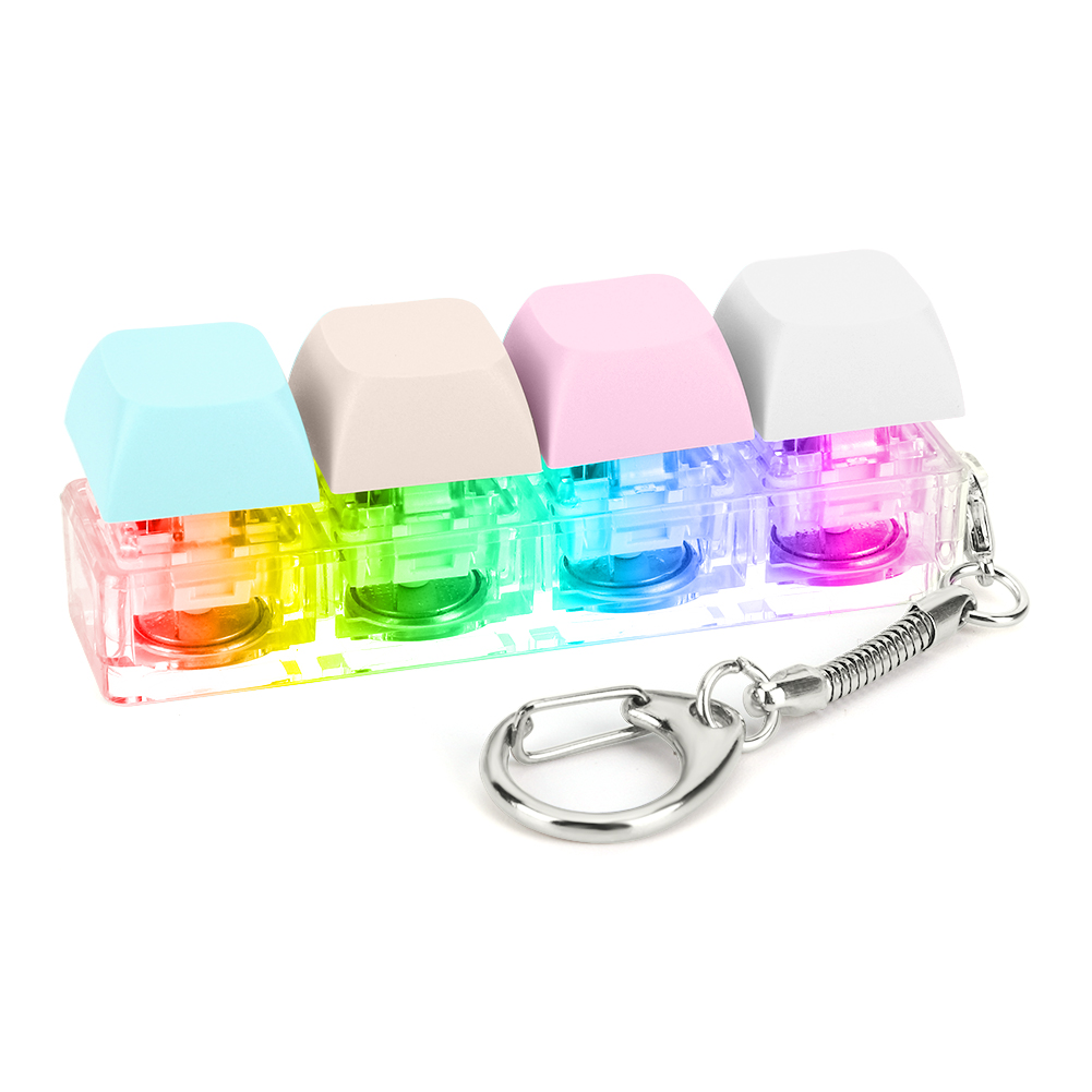 Finger Keyboard Fidget Toys, 4 prédire Keyboard ClUnicef Toy, Decompress Fingertip Keychain, Finger Calming Toy, Souligné Instituts: Ruby Red