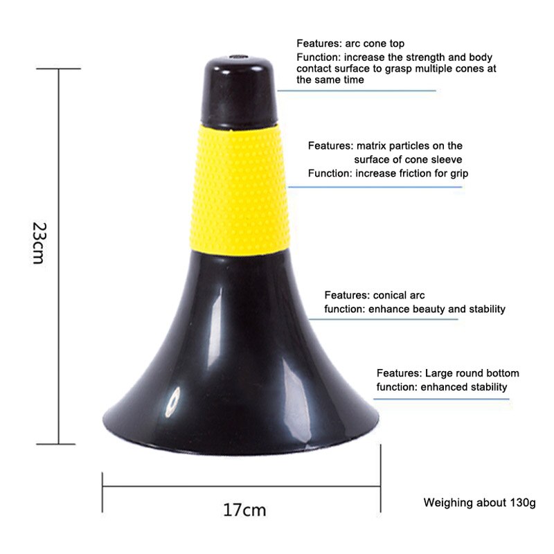 Thicken Obstacle Sign Sport Cones Football Training Cones Marker Horn BHD2