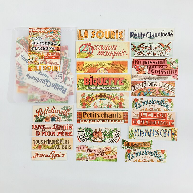 40 pz/pacco Vintage ▾ inglese letteratura lettere adesivi retrò etichetta etichetta adesiva per Scrapbooking spazzatura regalo decorazione di cancelleria: 6