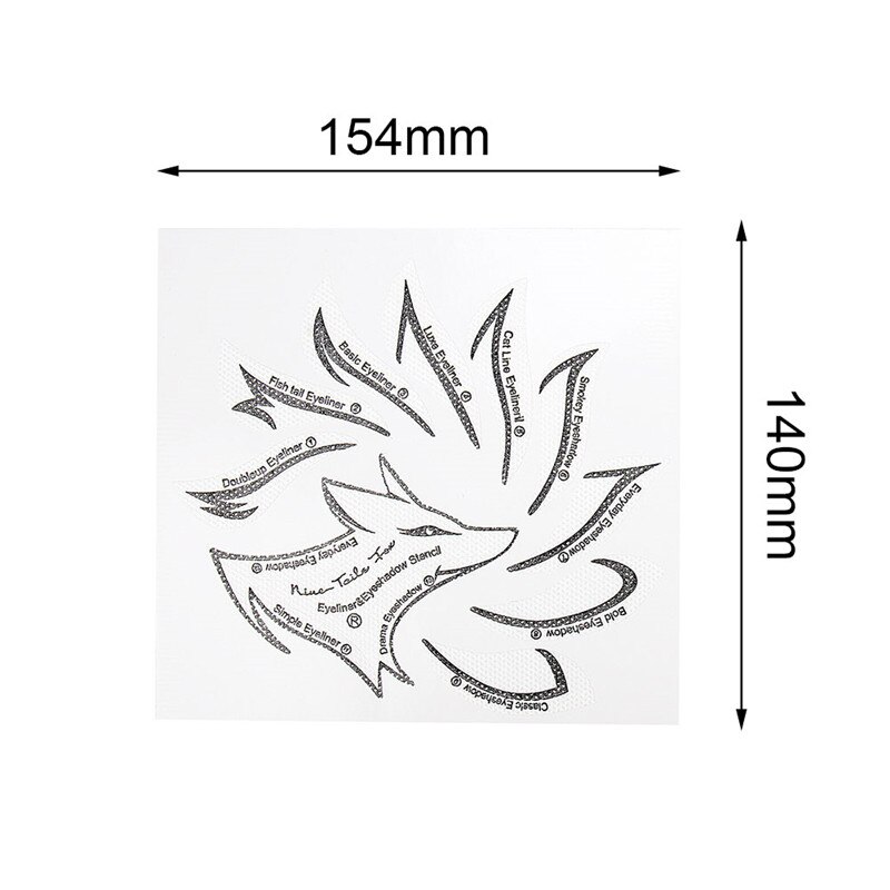 Plantillas para delineador de ojos, modelos de plantillas para dar forma a la sombra de ojos, herramientas de maquillaje, 20 unidades