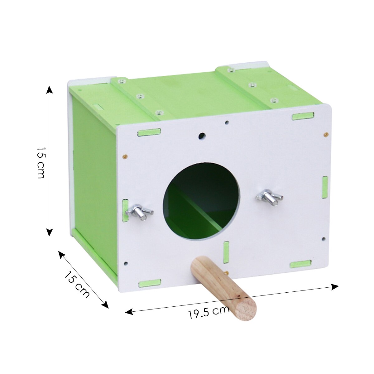 Wood Bird Nesting Box Budgie Parakeet Breeding Box Birdhouse With Perch For Parakeets Lovebirds Cockatiel Parrots Birds