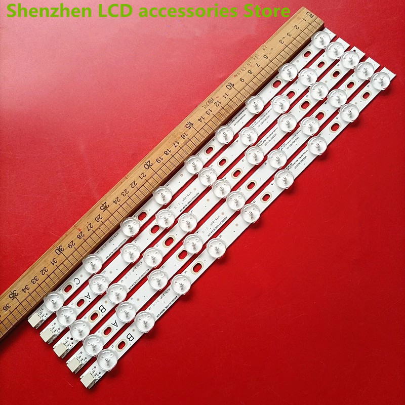 LED strip for TD-SYSTEMS 40" TV K40DLV2F TELEFUNKEN D40F185N3C VES390UNDC 01 40 BMS DLED 0.36A U5R7 YE PAR LT-39C740 353 mm 3V
