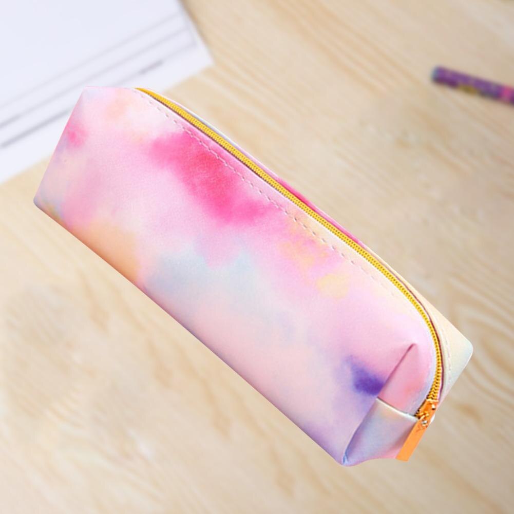 Boîte à crayons rose pour filles, trousse de maquillage, fournitures scolaires, sac de réception de papeterie