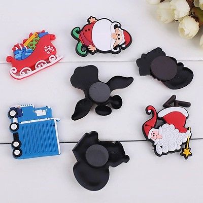 5 pz/lotto Magneti Del Frigorifero Del Fumetto Del Capretto Kawaii Pupazzo di Neve Di Natale Albero di Natale Babbo Natale Decorazione di souvenir ottavino Adesivo Magnetico colore Casuale