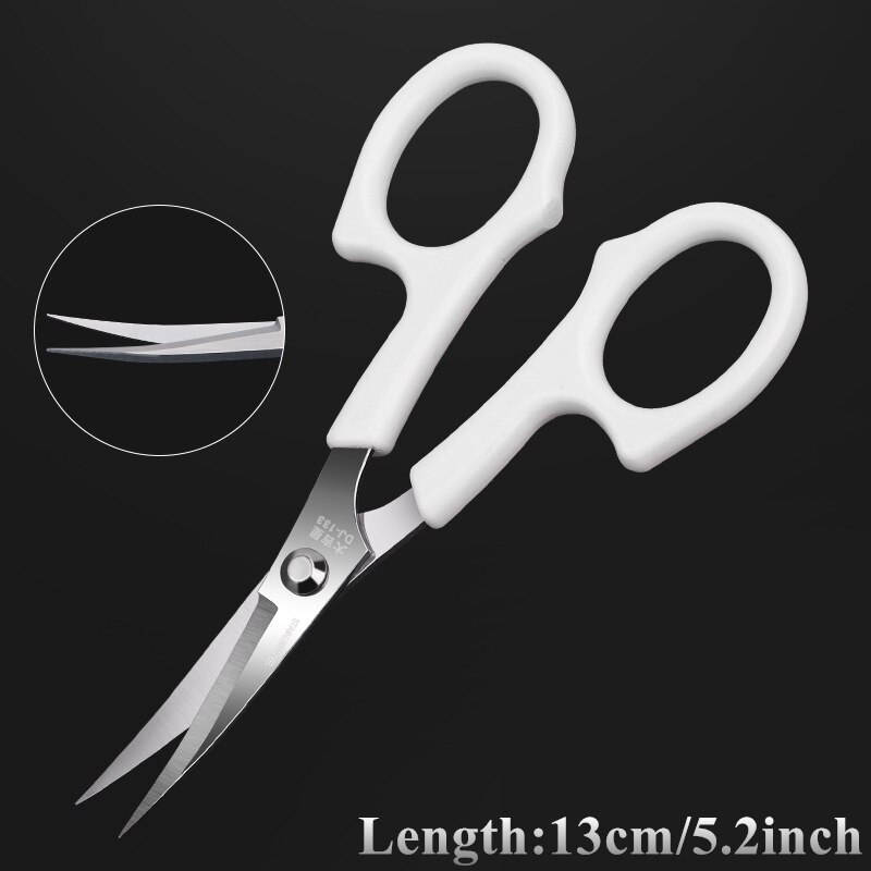 Curved Scissors Embroidery Cutting Head Up Scissor Angled Fabric Cross Stitch Tailor Scissor Tools Sewing Handicraft Accessories: 13cm 5.2inch