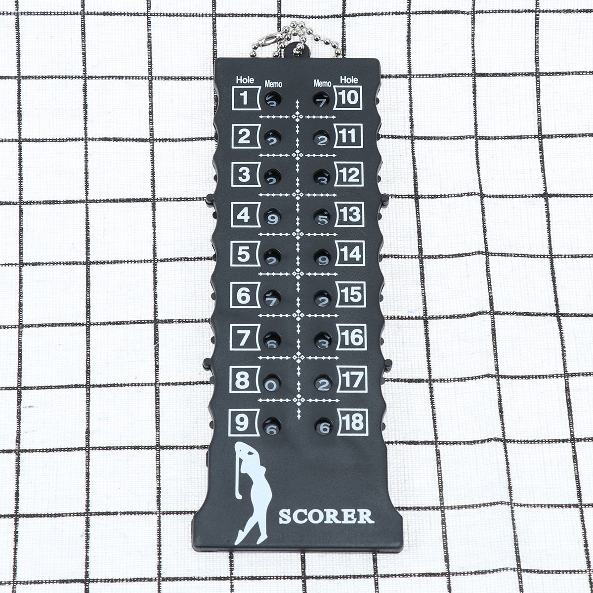 18 Holes Golf Score Card Counter (Black)