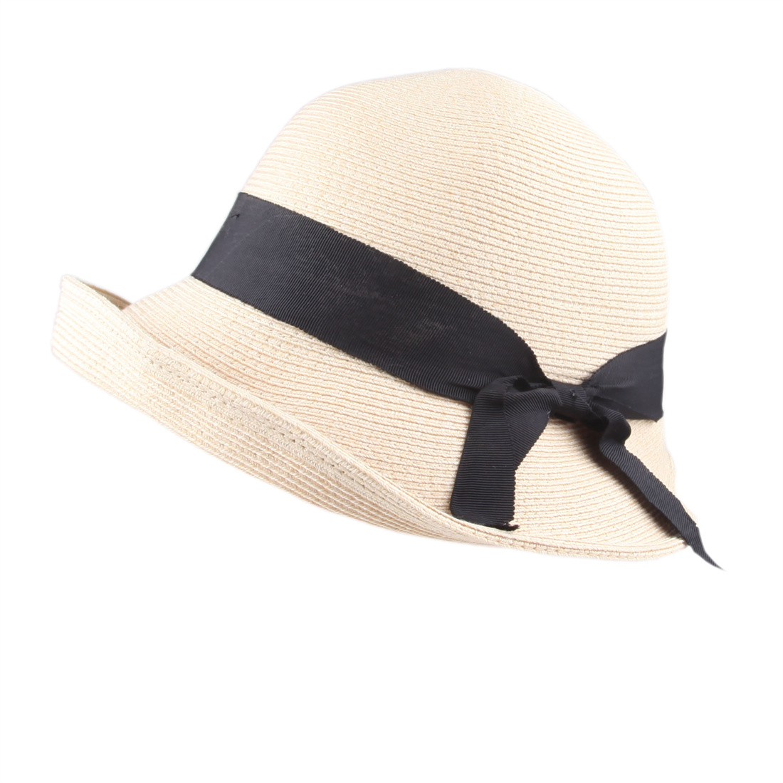 Xtre god sommerhat kvinder raffia stråhue damer stor skygge solhat til pige strandhat: Stil 1 beige