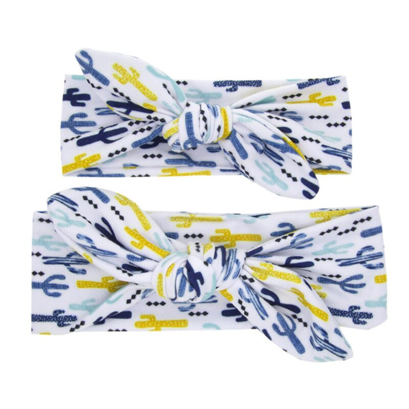 Balleenshiny 2 Stuks Moeder En Kind Hoofdband Sets Gedrukt Luipaard Print Geknoopt Hoofdband Polyester Katoen Zachte Haaraccessoires: T9