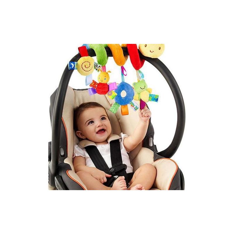 Babies Infant Crib Cot Pram Hanging Spiral Stroller Car Seat Pushchair Toy Bell Velvet Cloth Safe Kids Animals Toys Cute