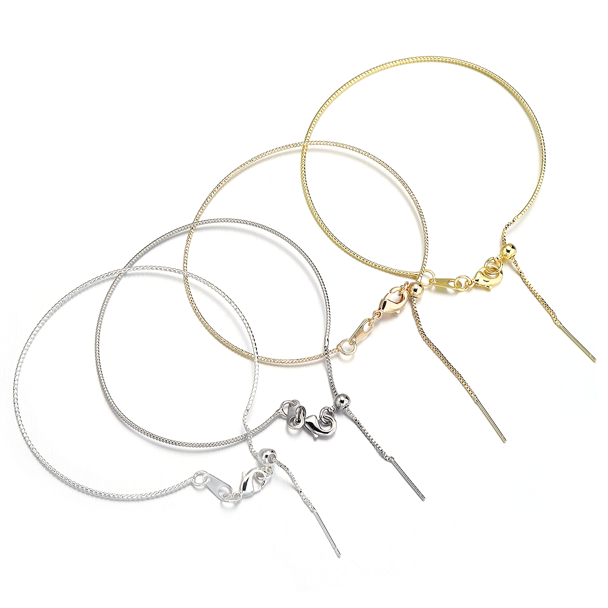 Koperen universele pin-ketting met verstelbare schuifstopper ketting armband ketting voor doe-het-zelf kralenarmband dames sieraden maken