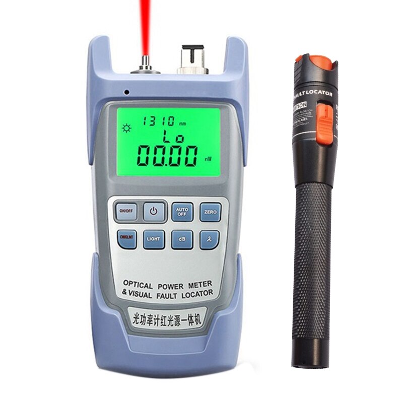 2 in 1 Fiber Optic FTTH Tool 10KM Visual Fault Locator and AUA 9 Optical Power Meter -70-+10DB SC/FC AUA 9 OPM