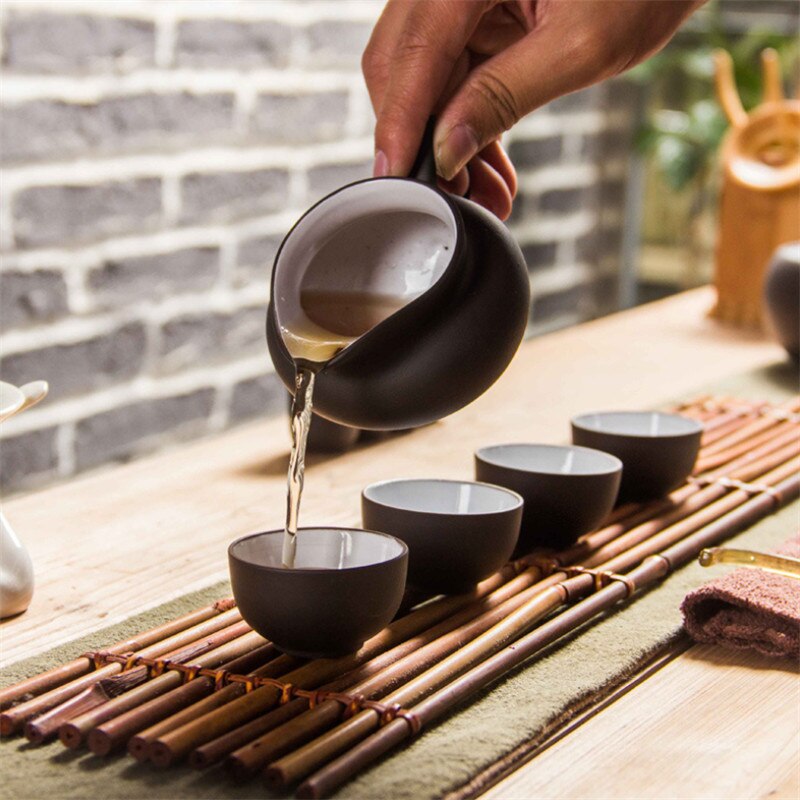Lila lera gongdao kopp teservis tekanna kinesisk kung fu vattenmugg kontor tekopp hem handgjord vattenkokare drinkware teware