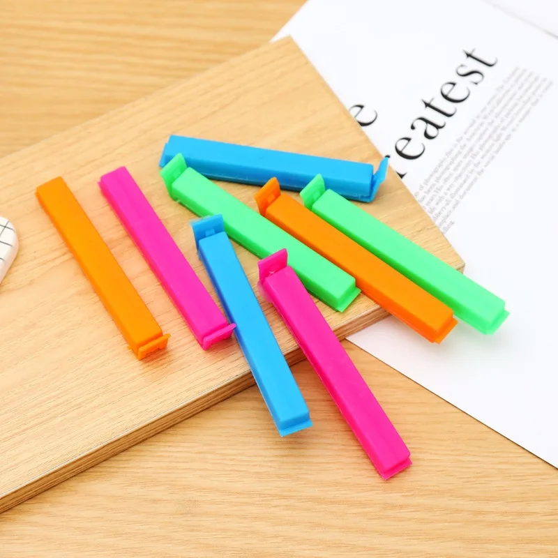 5 stks/partij Keuken Accessoires Kleurrijke Snack Plastic Clip Voedsel Opslag Afdichting Tool Fruit Behoud Zak Houder Keuken Gadget: Default Title