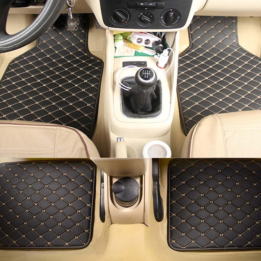 4 stuks universele auto vloermatten, tapijtmatten, waterdichte anti-vuil vloermatten voor alle auto's