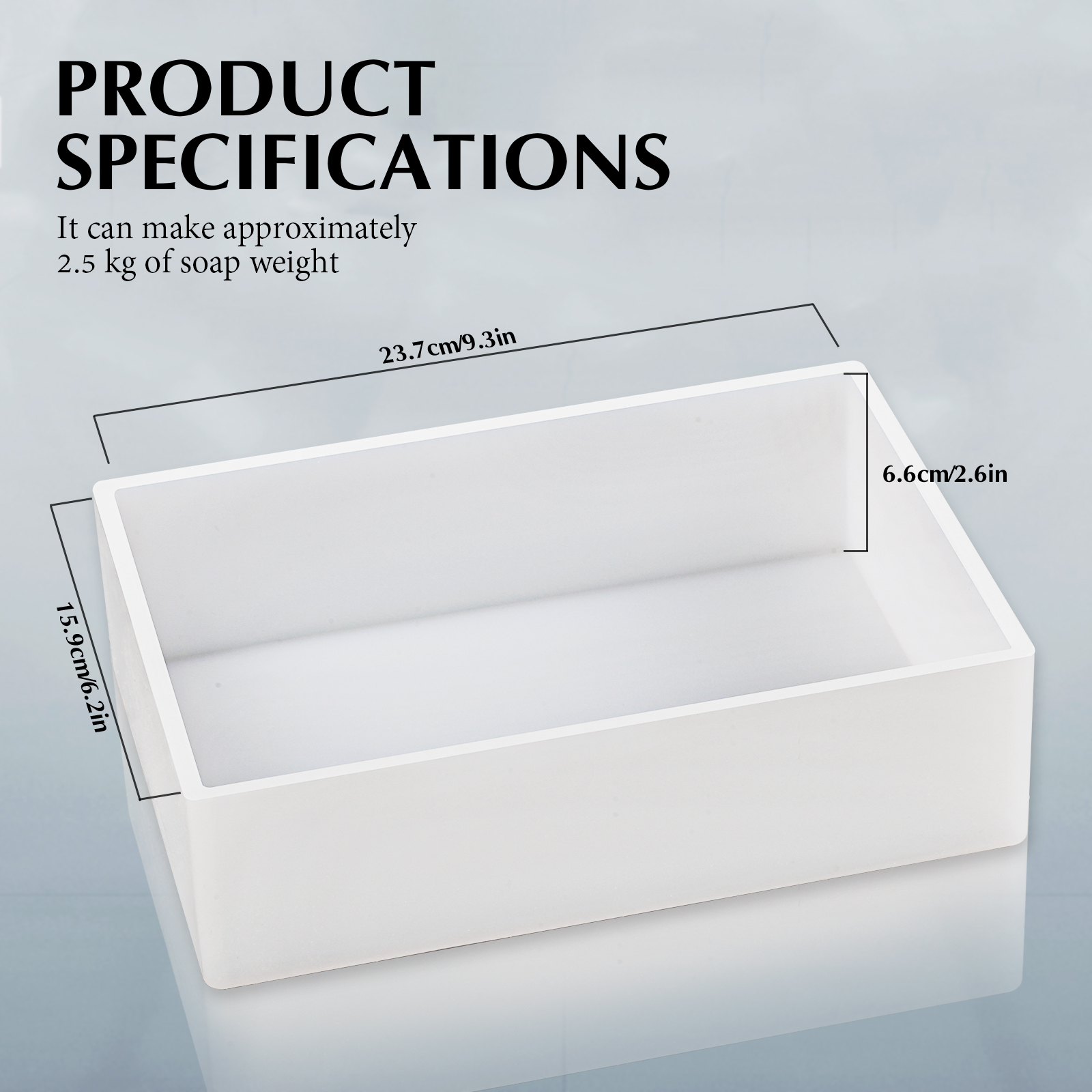 Moules à savon en Silicone rectangulaire, moule à pain avec boîte en bois, outil de fabrication de savon fait à la main: B0265(Box with Liner