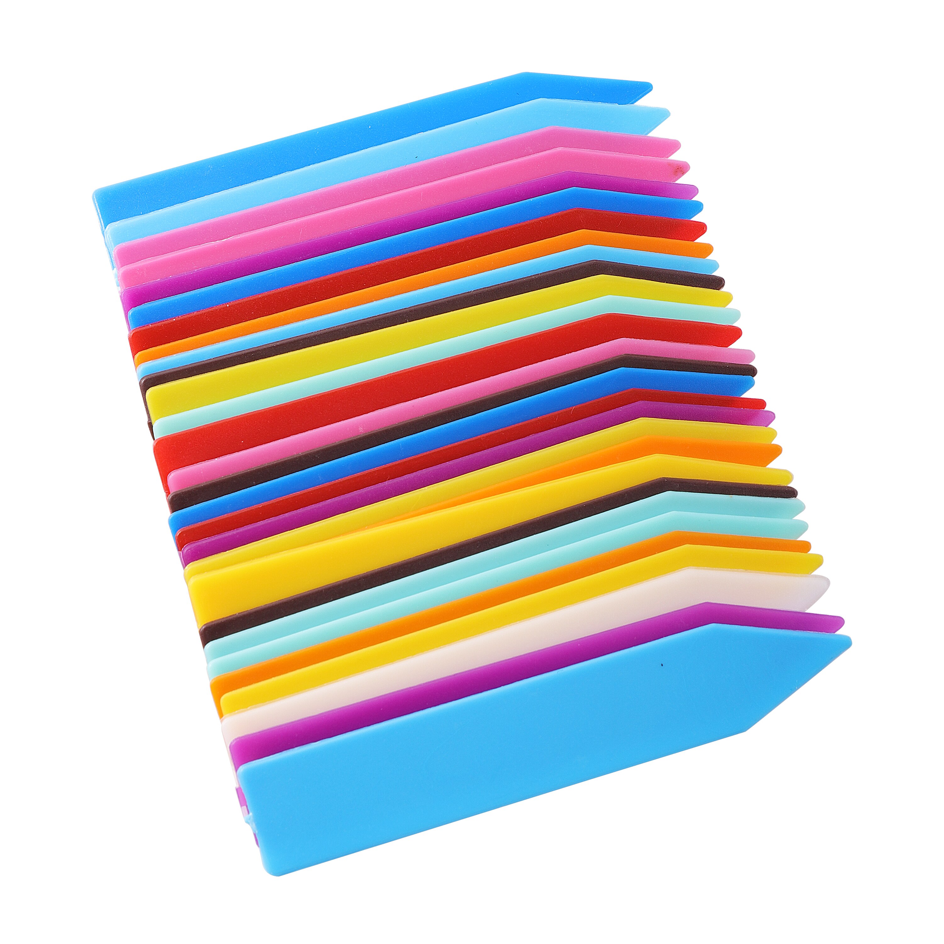 Etykiety na rośliny ogrodowe PVC kształt strzałki szkółka taca na sadzonki znak szklarnia smutny kwiat bonsai tablica rejestracyjna wiele kolorów 50 sztuk