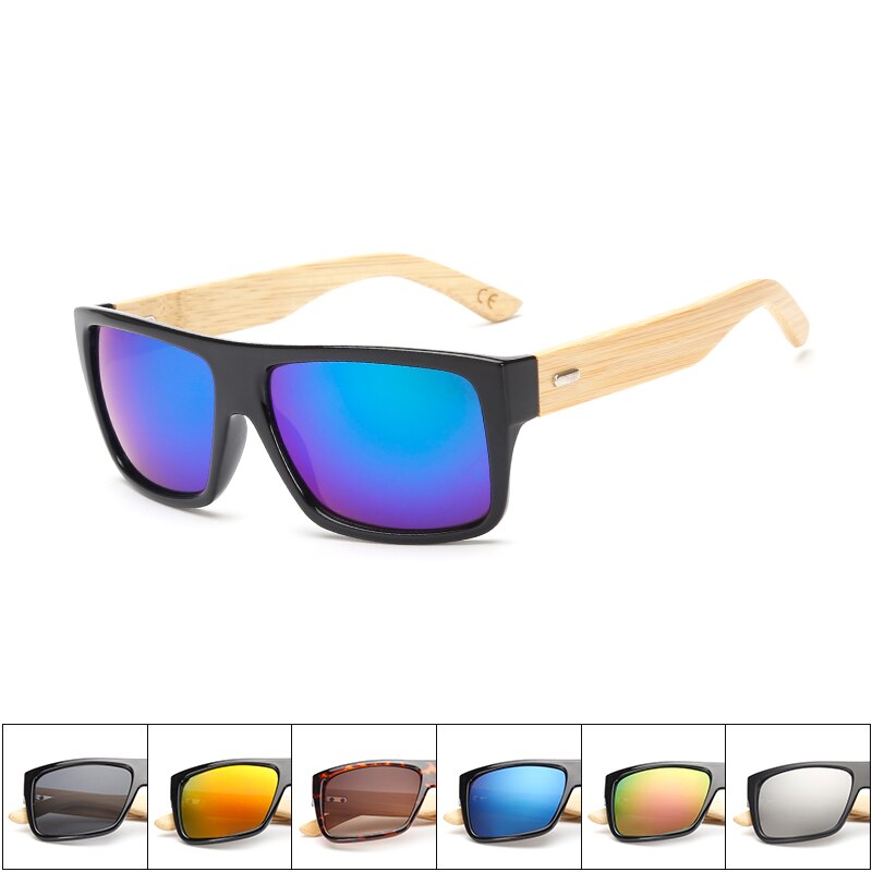 Outdoor wandelzonnebril met houten montuur, dames en heren, winddichte zonnebril, anti-uv-bescherming, rijbril  uv400 11-kp1523