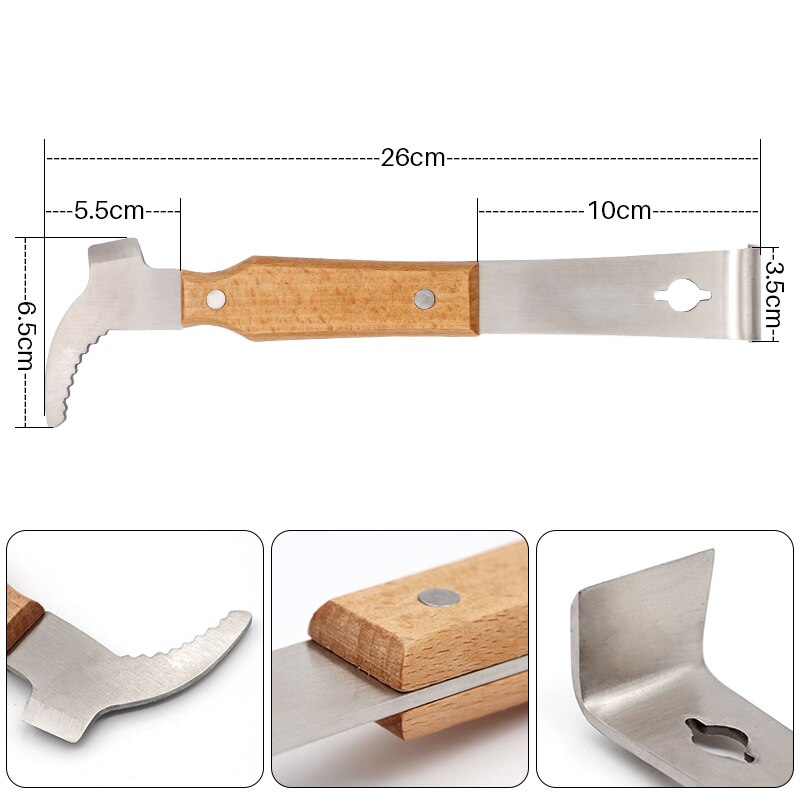 Bee Hive Tool bee Scraper Multifunction Bee Tools Stainless Steel Hive Scraper For Beekeeper Take Honey