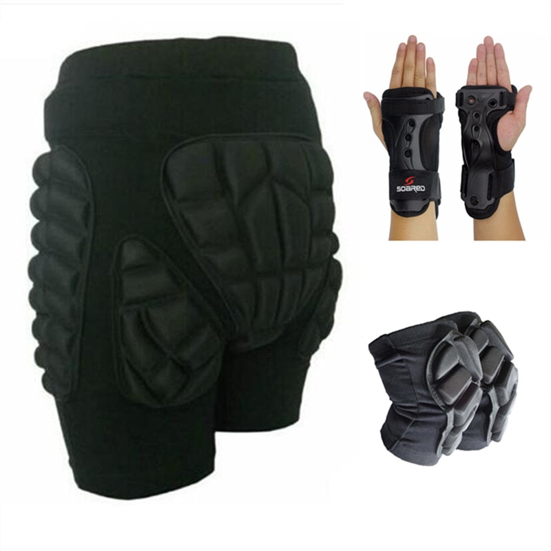 Svevet utendørs snowboard skøyte hip pad rulleskøyter knebeskyttere håndleddstøtte snowboard knebeskyttelse ski impact shorts
