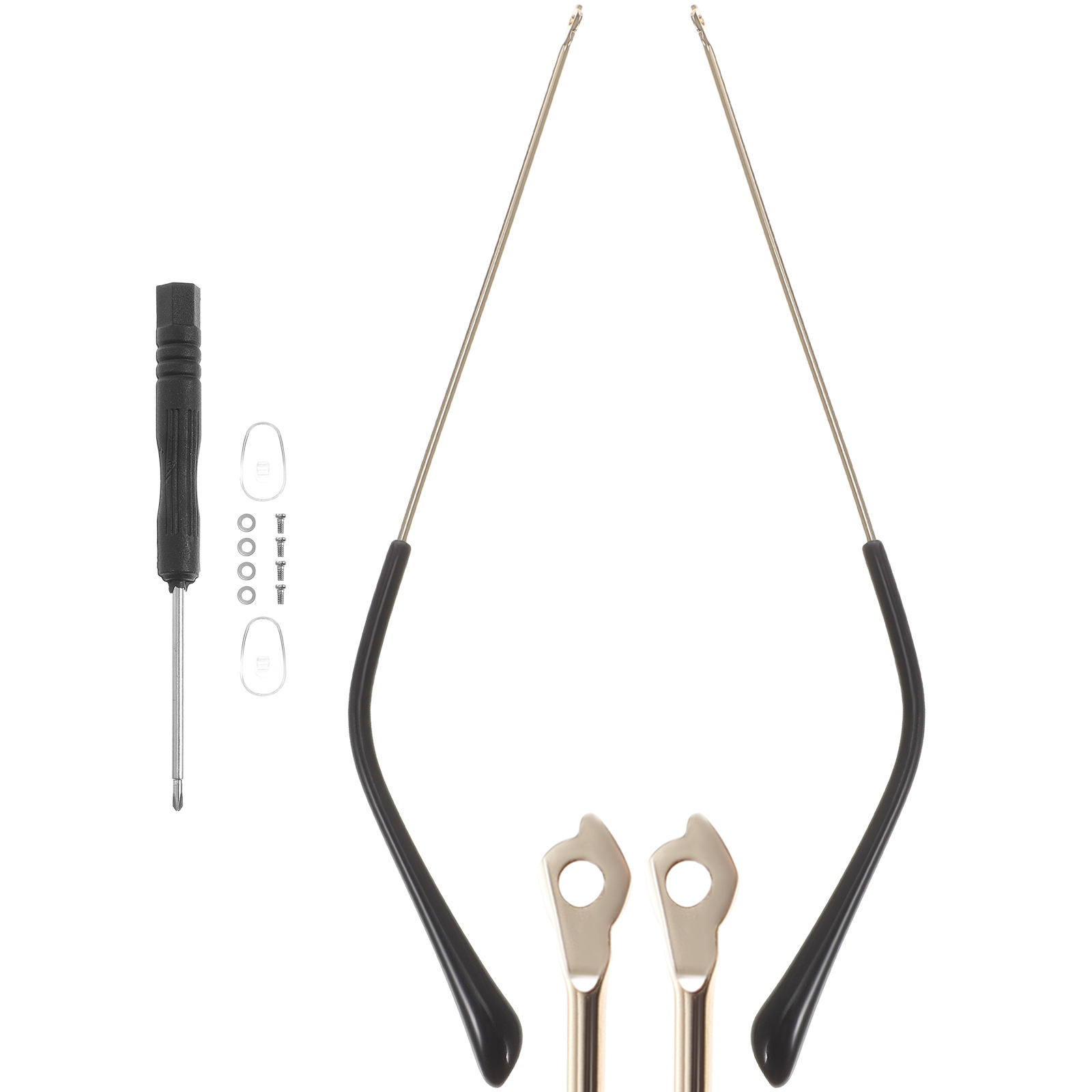 Brillen Accessoires Vervangende Arm Benen Brillen Tempelframe Zonnebril Metallic: Goud