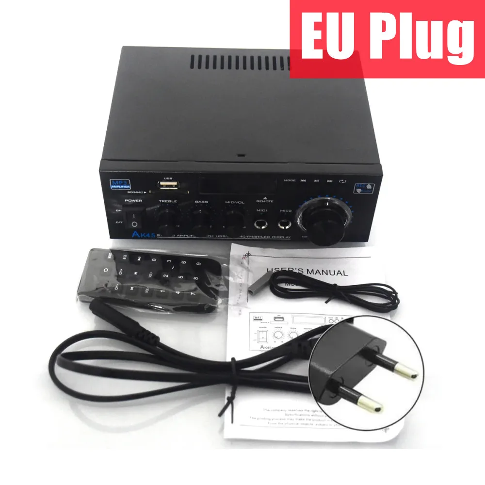 Woopker AK55/AK45 Pro/AK45/AK35 wzmacniacz dźwięku Bluetooth wzmacniacz cyfrowy do domowego samochodu Karaoke 2 kanał HiFi wzmacniacz audio FM USB: W kolorze khaki