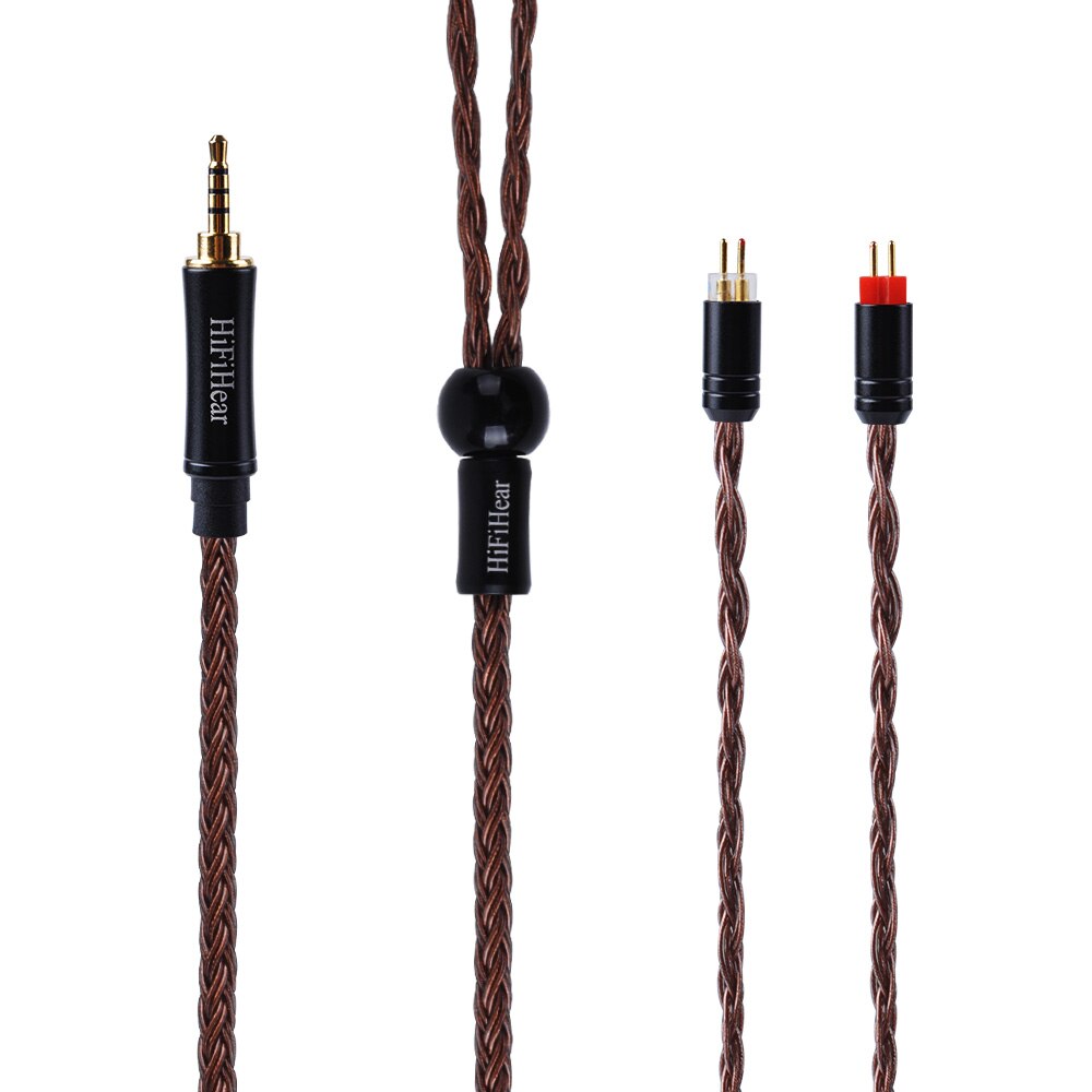 Hifihear 16 kerne forsølvet kabel 2.5/3.5/4.4mm balanceret kabel med mmcx /2- polet stik forzs 10 zs6 as10 v90 bl0n bl -03: 2 ben 2.5