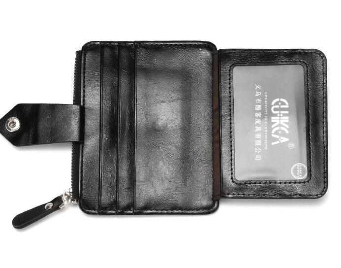 Men's wallet credit card bag card holder multifunctional zipper buckle coin purse