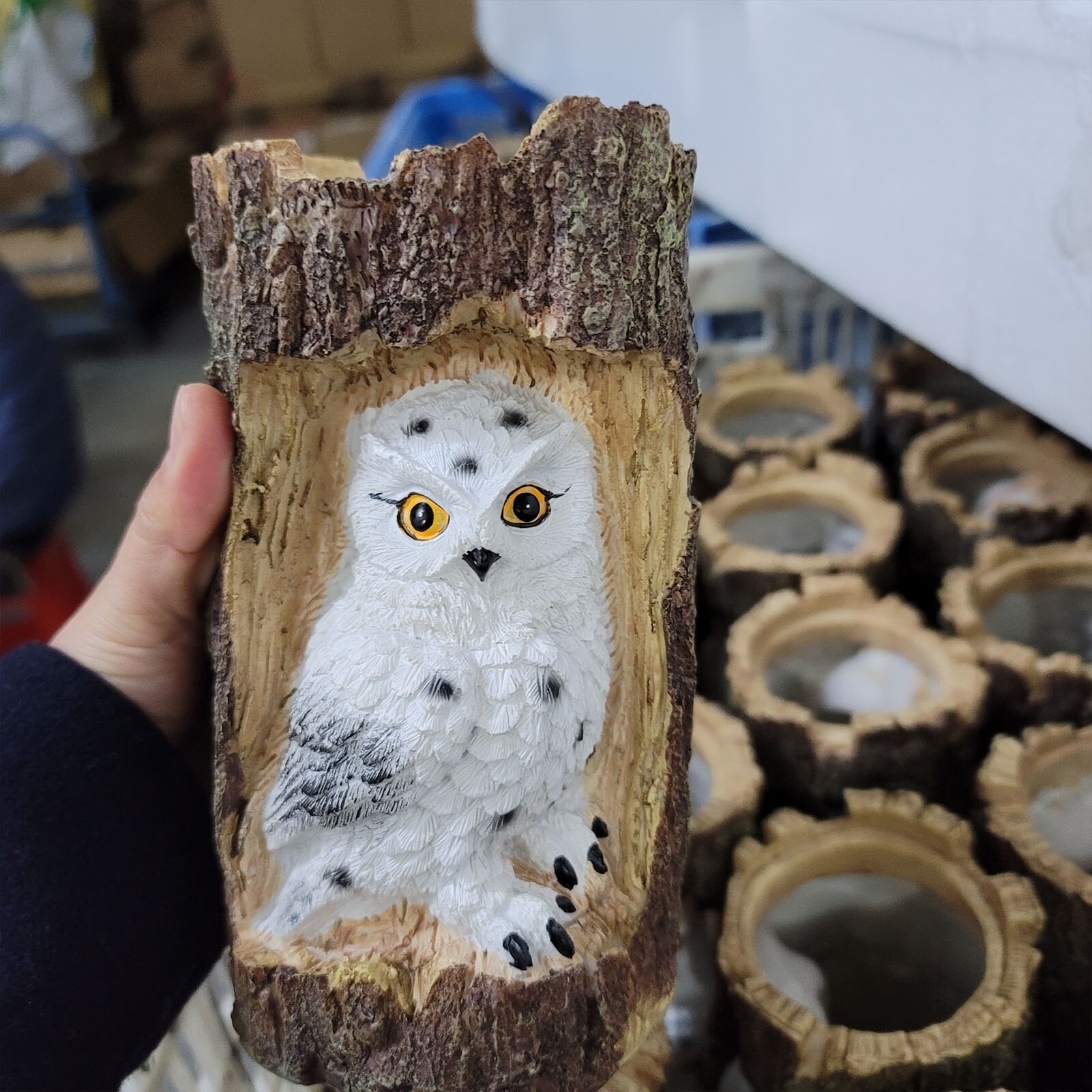 Zonne-energie Lantaarn Outdoor Opknoping Boom Gat Uil Licht Lamp Licht Wilde Opknoping Brons Voor Buiten Tuin Boom Decoratie