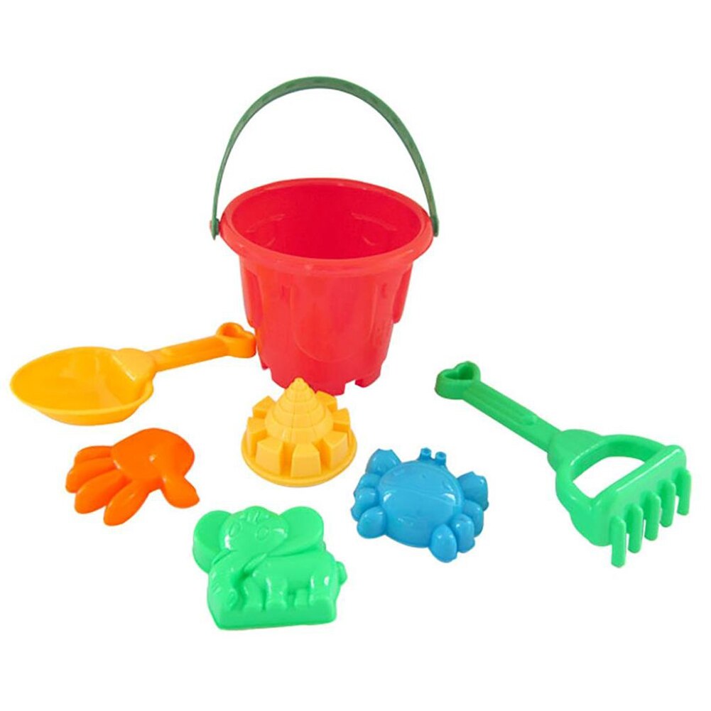 7 stks/set Kids Zand Strand Kasteel Emmer Spade Schop Hark Model Water Gereedschap Speelgoed Outdoor Fun