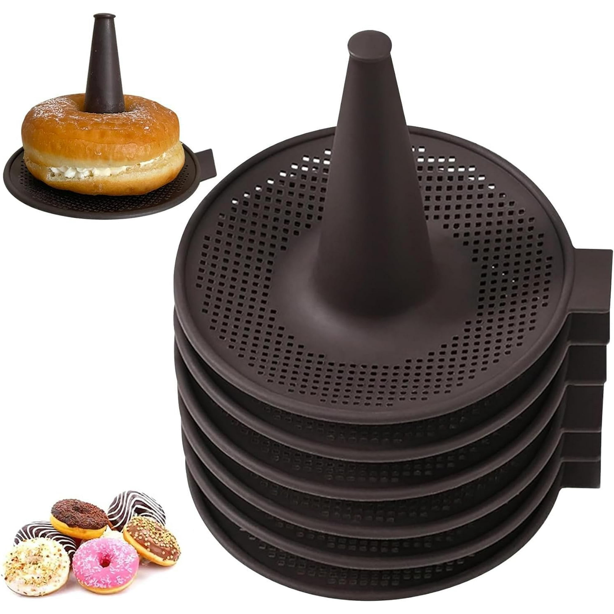 2/4/6pz Stampi per Torta Pannello Ciambella Strumento Ciambella Stampo per Cottura Ciambella Stampo in silicone Stampi per Pasticceria per Bagel e Ciambelle teglie per torte: Chiaro