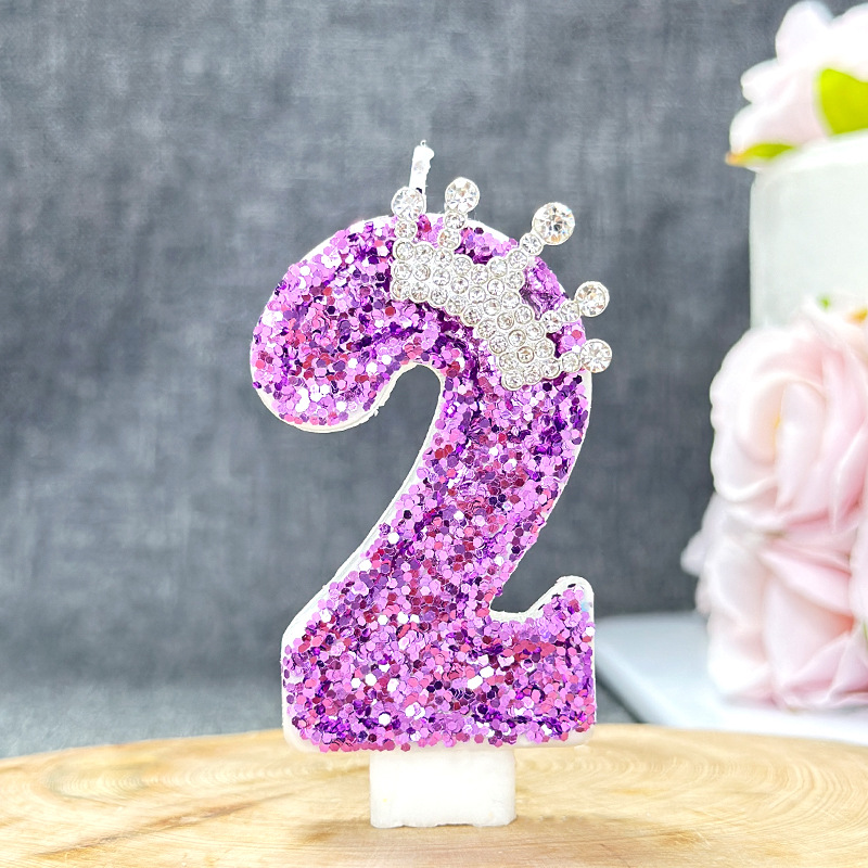 Purple digital birthday candle cake decoration birthday candle: camel