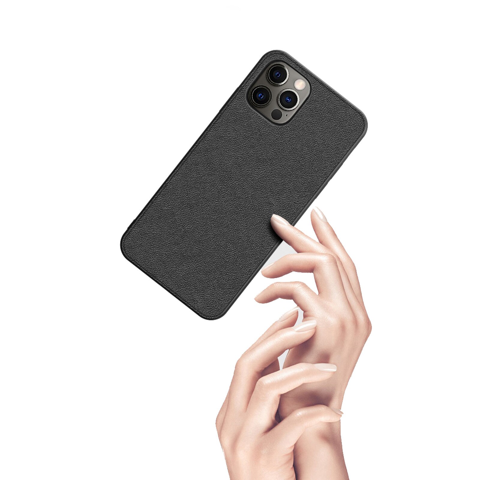 Pelle premio antiurto trasparente-sottile sottile pelle di lusso-per iPhone 12 pro Max custodia in pelle 3 colori per iPhone 12 pro Max