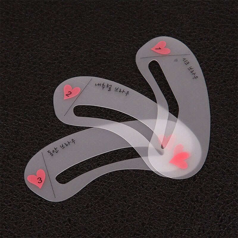 3/6Pcs Herbruikbare Wenkbrauw Stencils Diy Beauty Grooming Wenkbrauw Sjabloon Card Makeup Extra Accessoires Brow Diy Gereedschap