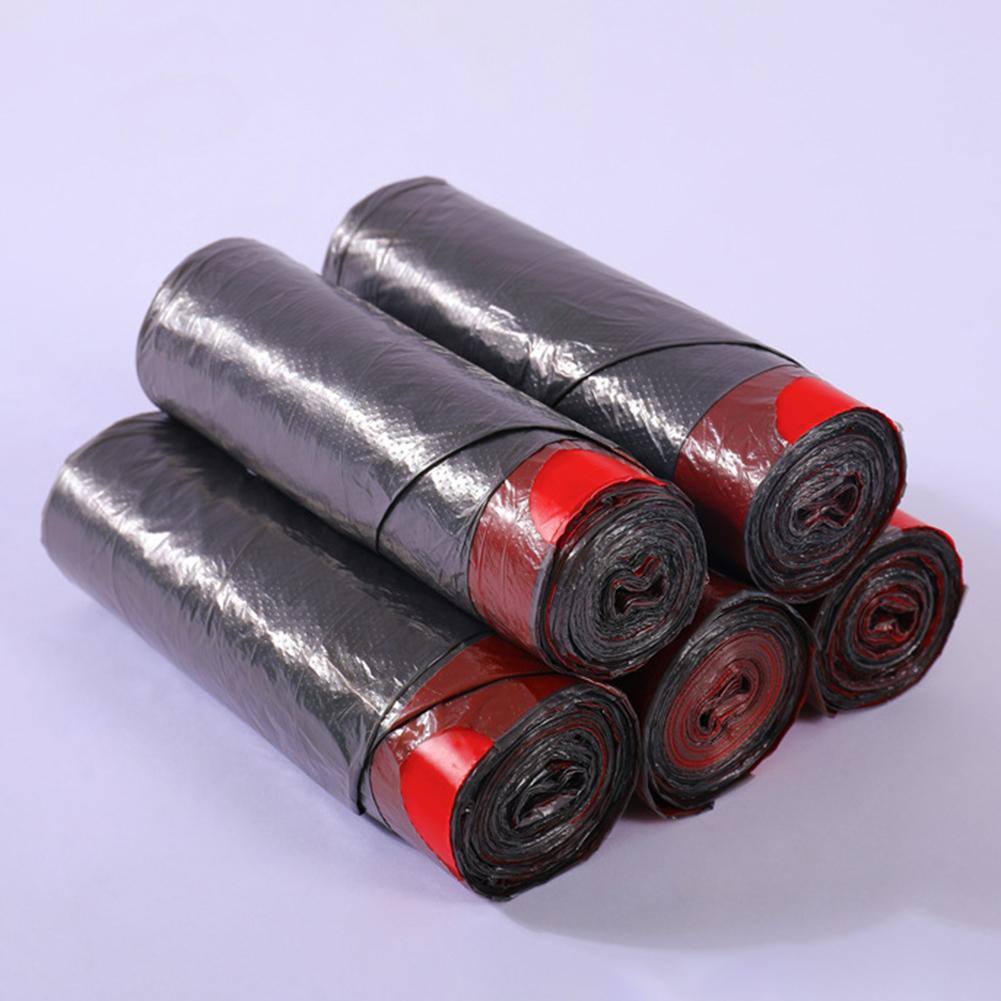 1 Roll Disposable Large Garbage Bag Home Kitchen Drawstring Trash Rubbish Pouch Convenient Environmental Waste Bags Storage