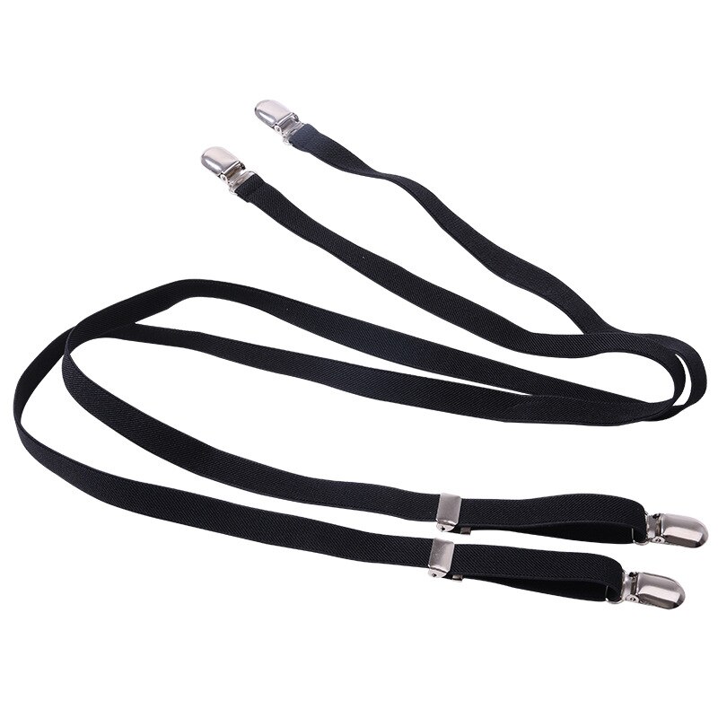 Adjustable Elasticated Adult Suspender Straps Women Men Elastic Clip-on Suspenders 4 Clip Pants Braces Straps Clothes Accessorie