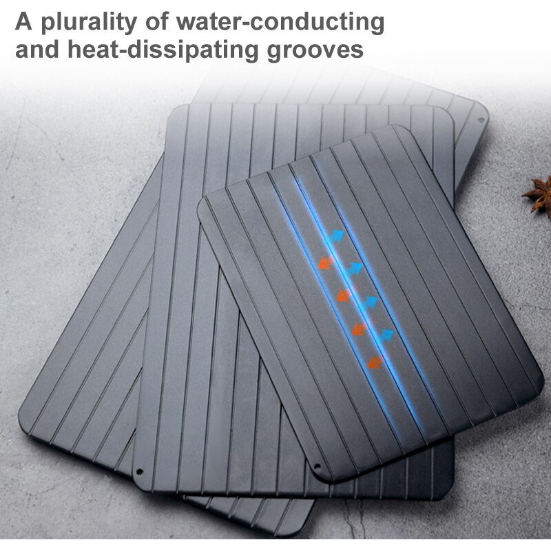 Upgrade Fast Defrost Tray Metal Plate Safe Thaw Frozen Defrosting Tray Three Sizes Meat Fish Sea Food Kitchen Cook Gadget Tool