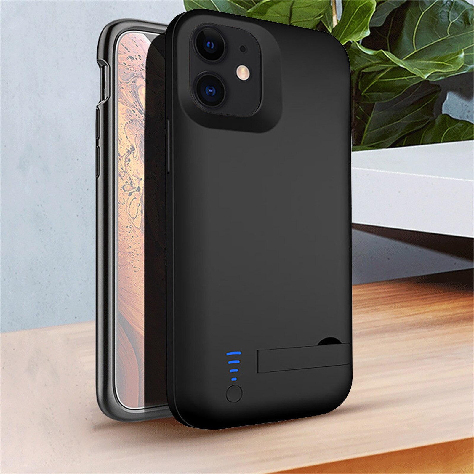 For Iphone 12 6.1inch Portable Security Quick Charging Mobile Phone Battery Case 5000mAh Extended Charger Power Cover