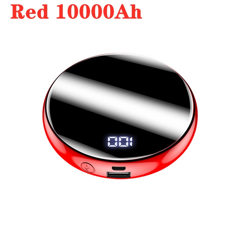 FLOVEME mini batterie externe 20000mAh LED affichage batterie externe 10000mAh PowerBank pour Xiaomi chargeur Portable 6000mAh: 10000mAh Red