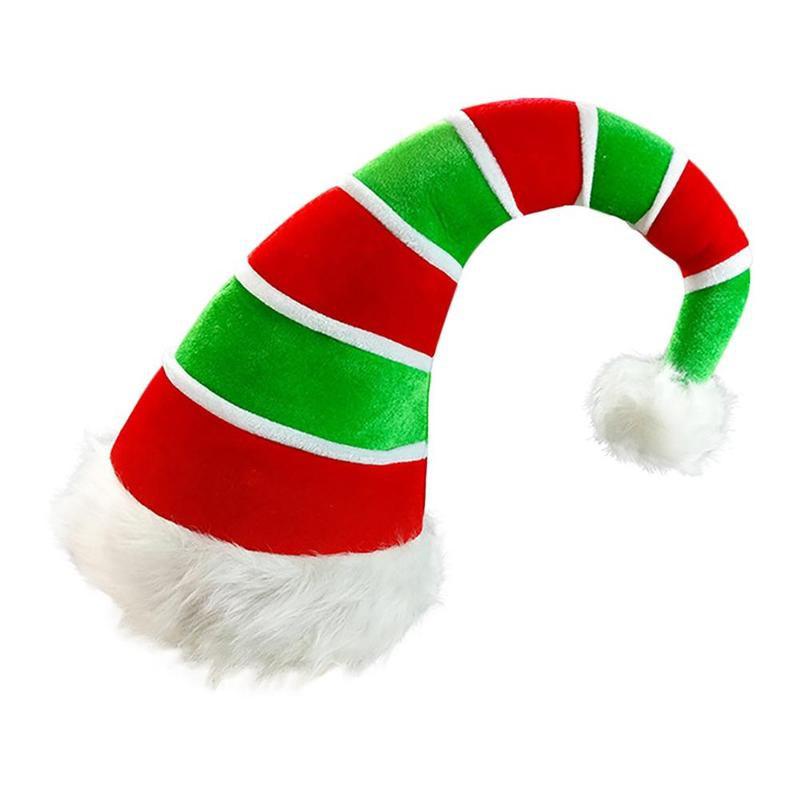 WH Funny Christmas Hat Plush Elf Santa Hat L9T8: Default Title
