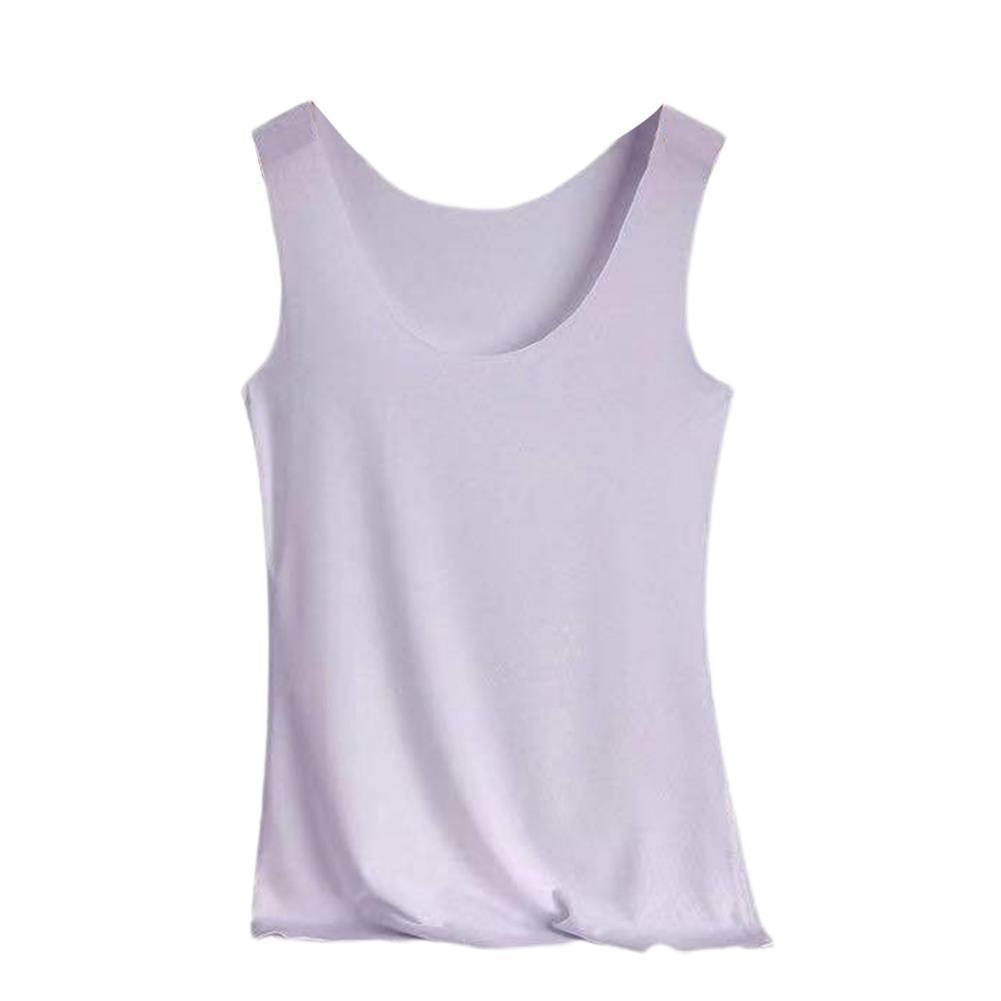 Damesvest t-shirt zomer naadloos ijzijden vest dames ondershirt ondergoed all-match casual tanktops dames blouse camis: 4g / Blauw
