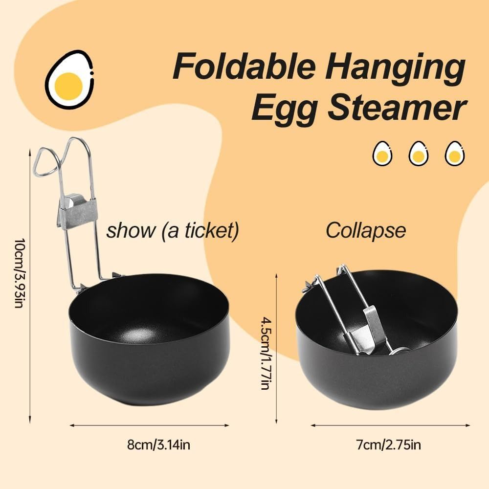 1/2Pcs Reusable Egg Steamer Cooking Spoon for Perfect Boiled Eggs Cooking Accessories Stainless Steel Egg Cooker Anti-scald