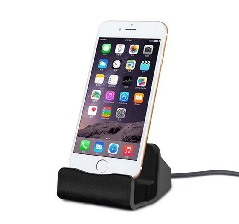 Dock Station IOS Charging Stand for Apple IPhone 11 Pro Max XS XR X 7 8 6S Plus Dockingstation Phone Docking Usb Charger Holder: black