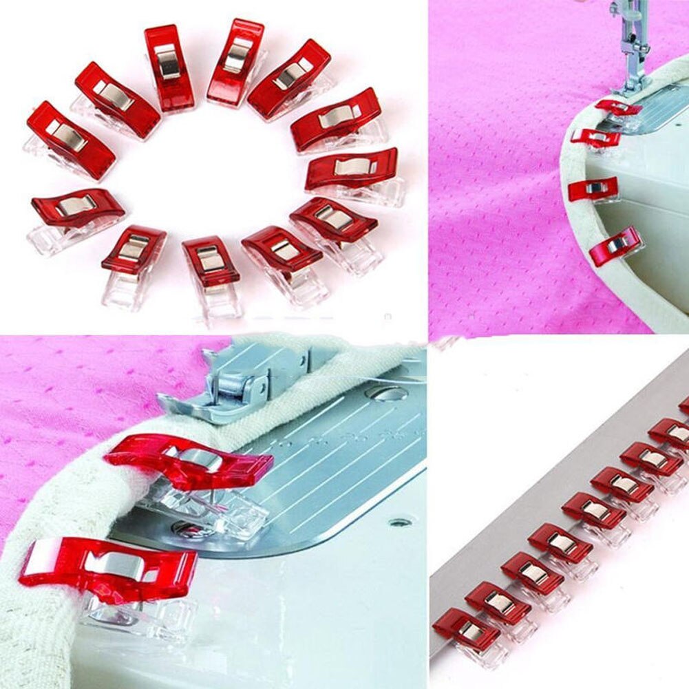 50 stuks plastic stofklemmen voor knutselen, huishoudelijke naaimachines, persvoeten, onderdeel voor huishoudelijke zanger, onderdeel 2.7*1*1.5cm