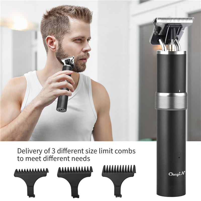 CkeyiN 3 in 1 Electric Hair Clipper Men Trimmer Cordless Nose Ear Cut Machine Beard Shaver Magnetic Razor Mower