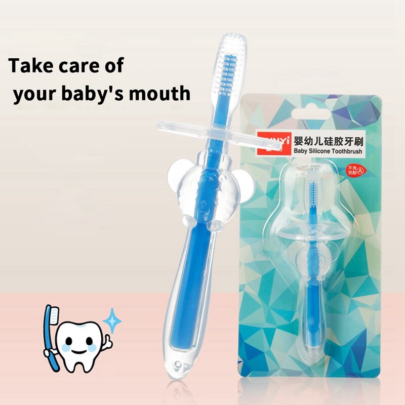 Safety Silicone Soft Teeth Brushes For Baby Kids Oral Training Toothbrush Baby Boy Girls Baffle Toothbrushes Dental Care