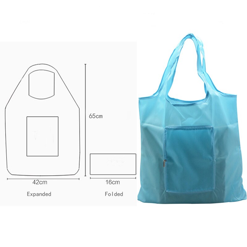 Herbruikbare Opvouwbare Boodschappentas Totes Eco Vriendelijke Shopper Draagbare Grote Capaciteit Schouder Handtassen Boodschappentassen Rits