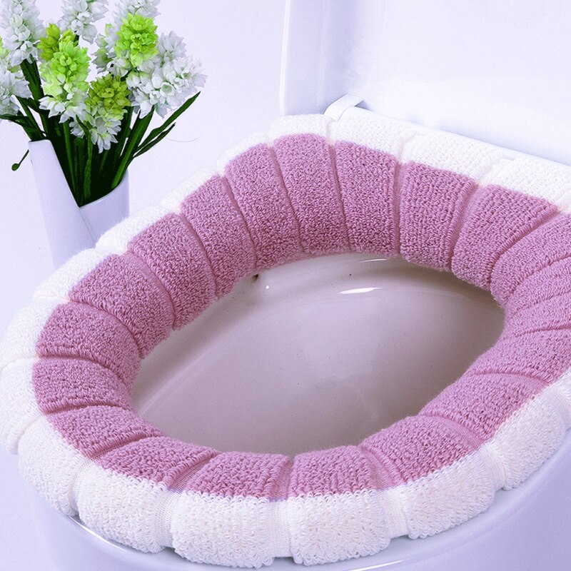 Juego de fundas de asiento de inodoro Universal, cálido, suave y lavable, tapete para decoración del hogar, funda de asiento, accesorios para tapa de inodoro