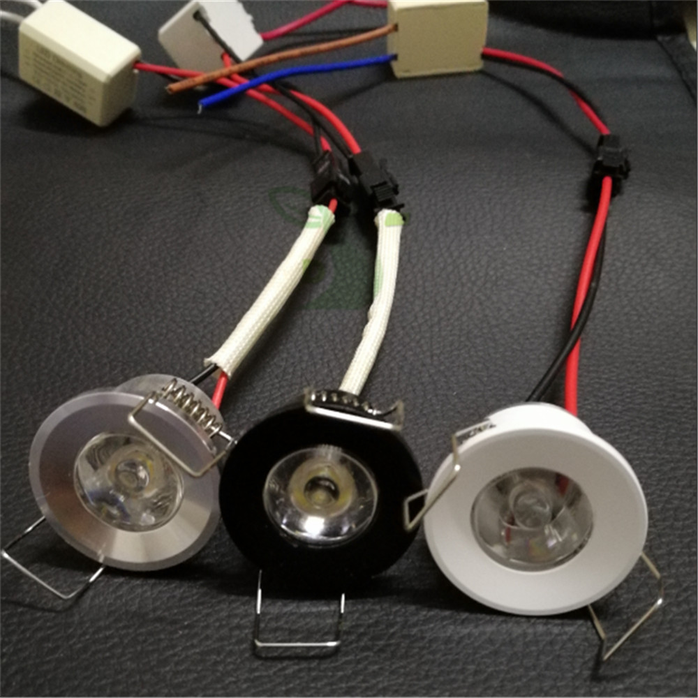 10 stk/parti 3w led mini downlights under skap spotlight 1w for tak innfelt lampe 110v 220v dimbare lys for tak